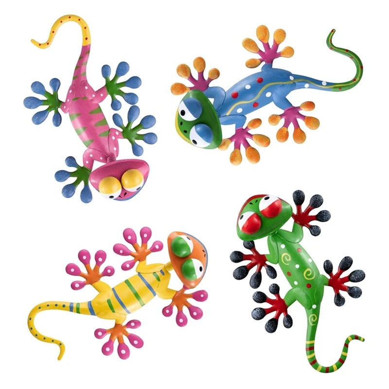 Металл Gecko художественные ремесла ящерица скульптура статуя наружные настенные