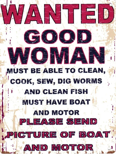 

Wanted Good Woman Metal Sign Retro Vintage Style