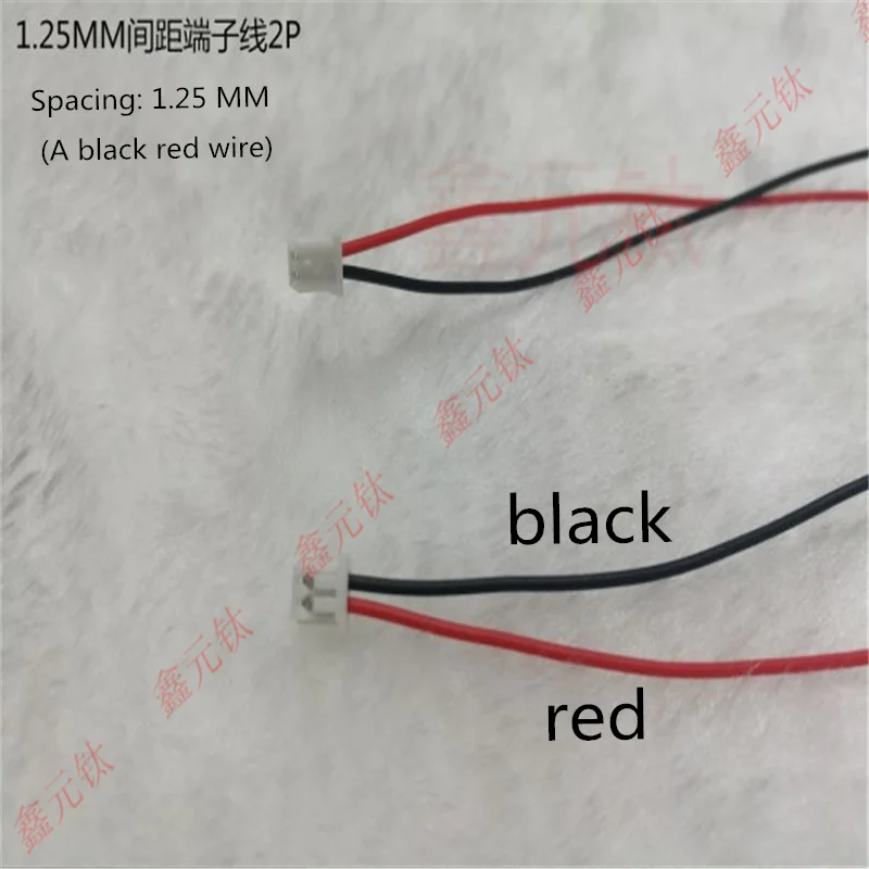1,25 мм 2,0 мм 2,54 мм Шаг 2pin провода красного и черного цвета 26AWG Высота каблука 10 см, каблук 15 см, 20 см, 30 см электронным пучком 100 шт./лот