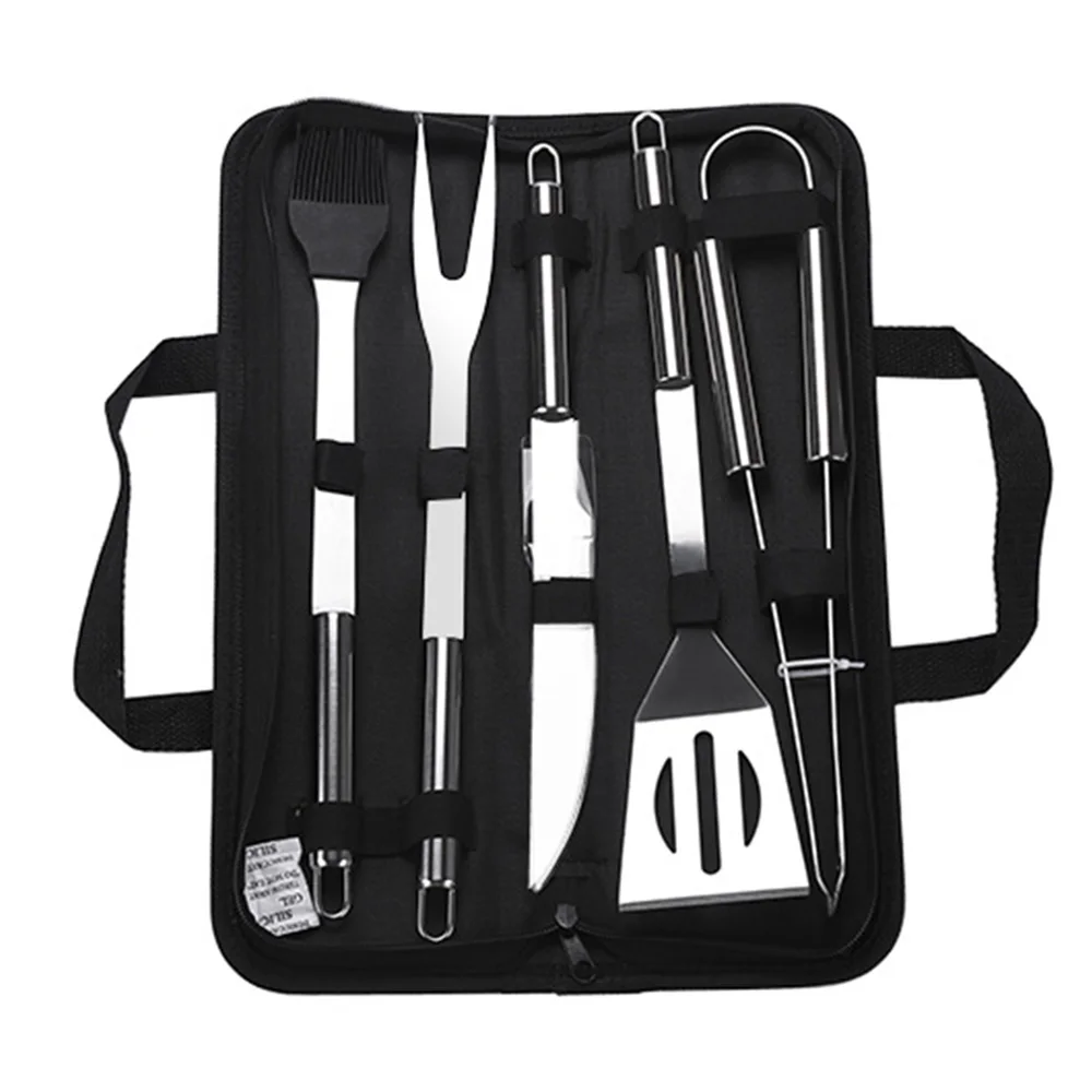 

Outdoor Barbecue Tools Suit Portable Stainless Steel Forks Shovels Tongs Brushes BBQ Tools Suit Cookware Set Camping Equipment