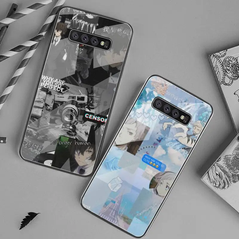 

KPUSAGRT Bungou Stray Dogs phone Case cover Shell Tempered Glass For Samsung S20 Plus S7 S8 S9 S10 Plus Note 8 9 10 Plus