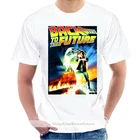 Back To The футболка Future Marty McFly постер фильма Графический Футболка с текстильной отделкой из хлопка; Черные NWT @ 001588