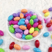 20pcs 1220mm acrylic colorful rugby shape beads for childrens manual diy necklace bracelet accessories