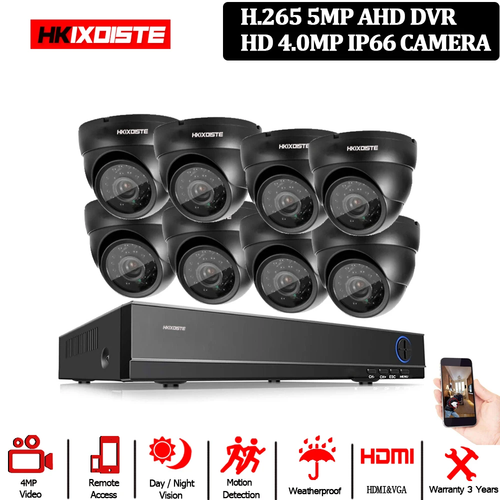 Система видеонаблюдения 8 каналов 5 МП Full HD 2590P HDMI DVR шт.|Система наблюдения| |