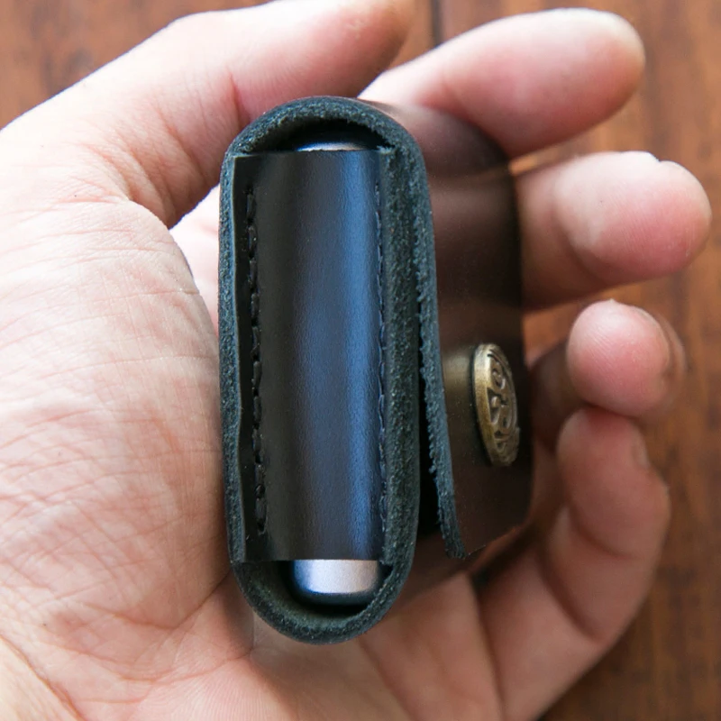 Уютная MO Для мужчин черные кожаные светящиеся чехол керосиновая зажигалка