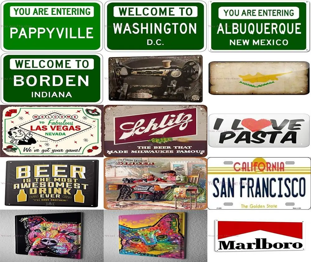 

You Are Entering 1947 Schlitz Beer Vintage Plaque Iron Metal Tin Sign Plaque Plate Club Classical Retro Painting Wall Sticker