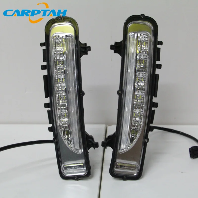 Светодиодный дневной светильник для Ford Edge 2009 - 2013 2014 Водонепроницаемый 12V желтый