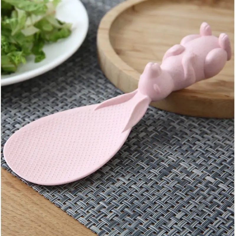 

1Pcs Creative Cute Rabbit Rice Spoon Household Non-Stick Spatula Rice Cooker Rice Spoon Cooking Kitchen Tools Heat Resistant