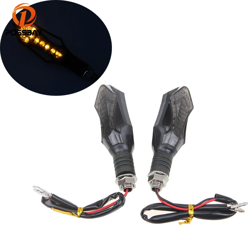 Поворотный индикатор POSSBAY для мотоцикла универсальный желтый указатель поворота