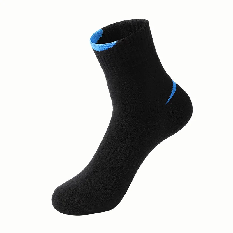 

6Pairs/lot Men's Long Socks Cotton Sweat-absorbent Deodorant Solid Color Sports Socks Casual Breathable Male Socks High Quality