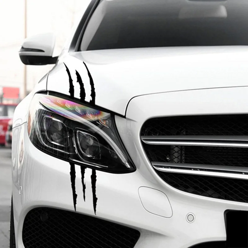 40х12см забавная Автомобильная наклейка светоотражающая полоска монстра от