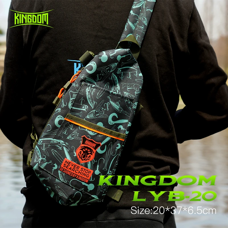 

Kingdom New Fishing Chest Bag Multifunction Waterproof Nylon Cloth Large Capacity One Shoulder Storage Bag Men Leisure Hand Bag