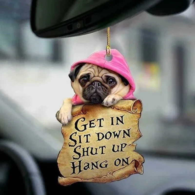 

Cartoon Dog Keychain Acrylic Car Hanging Ornament Cute Dog Keychains For Women Key Chain Car Key Ring Decoration Ornament