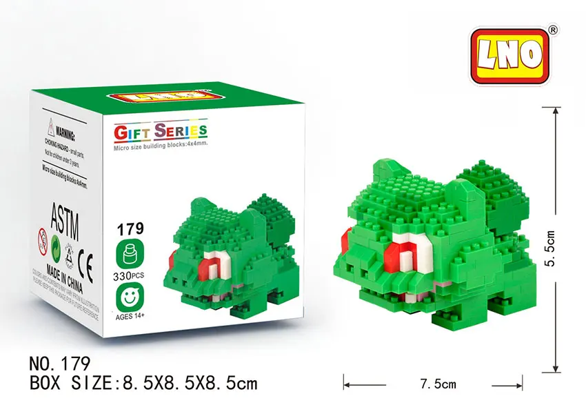 179 with box LNO строительные блоки, игрушки, аниме покебол, фигурки Пикачу, мини-блоки для детей и взрослых, строительные блоки, мини-карманные игрушки монстра для детей - Цвет: 179 with box
