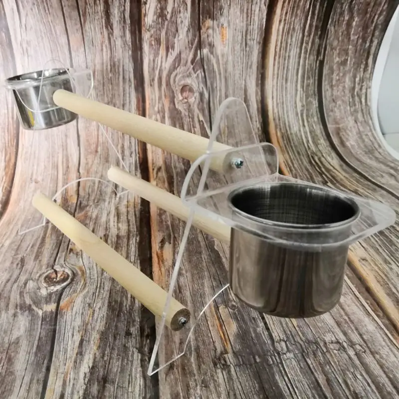 Настольная треугольная подставка для лестницы поднос попугаев птиц карабинов