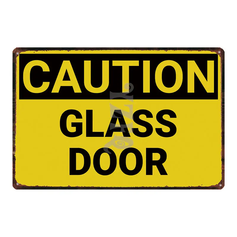 Notice Sign Restroom Poster Plaque Metal Vintage Exit Advertising Wall Poster Bar Shop Art Home Decor Cuadros DU-3300A - Color: DU-3323