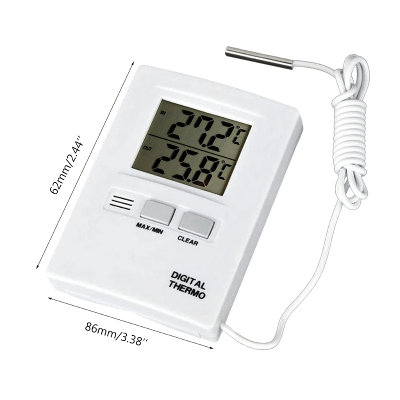 

K1KA Digital Thermometer High Precision LCD Digital Indoor & Outdoor Thermometer Temperature Meter Tester Battery Operated