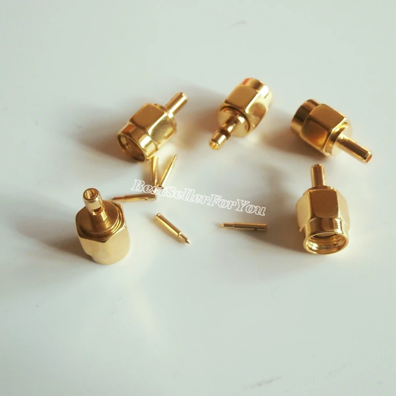 10X SMA штекер припоя для RG178 RG196 коаксиальный кабель RF разъем