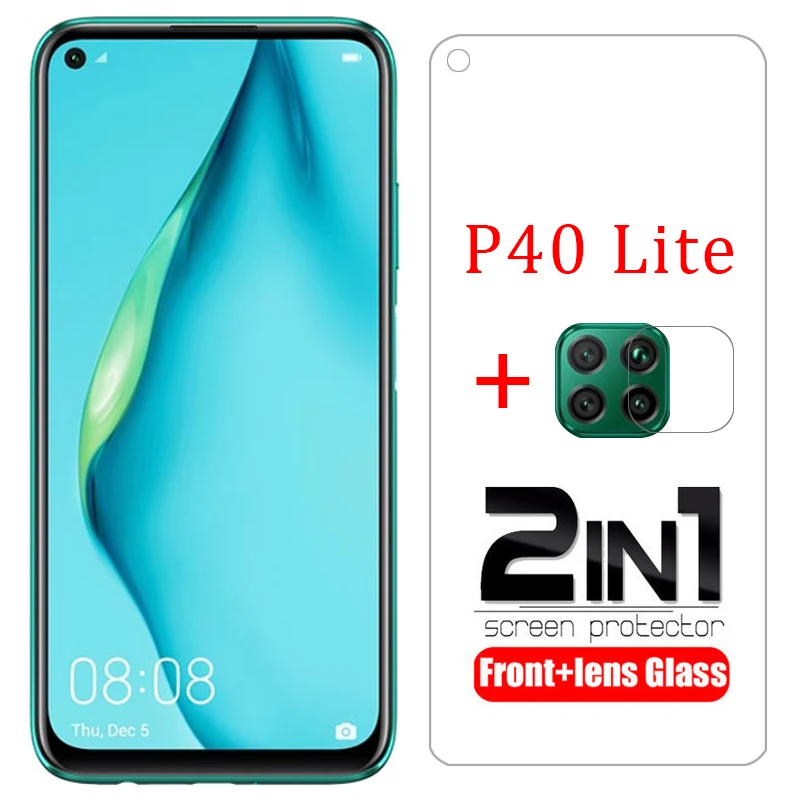 

tempered glass for huawei p40 lite screen protector camera lens protective film on p40lite p 40 light huawey huwei hawei huawi