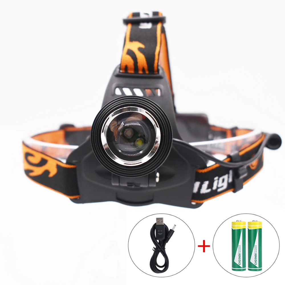 Светодиодный налобный фонарь T10 с регулируемой головкой T6 шариком 3 режима