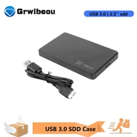 grwibeou 2 5 inch hdd ssd case usb3 0 to sata hard disk box 5gbps sd disk case hdd external hard drive enclosure for notebook pc