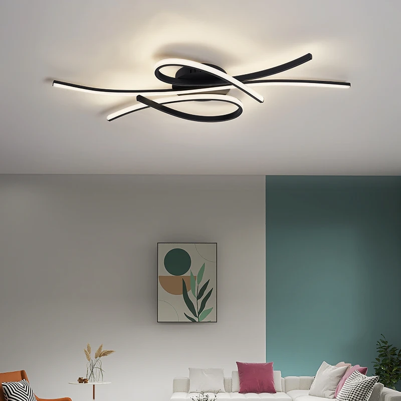 $112.00 Minimalism New Modern led Ceiling Lights for living room bedroom study room Matte black or Gold finished Ceiling Lamp fixtures