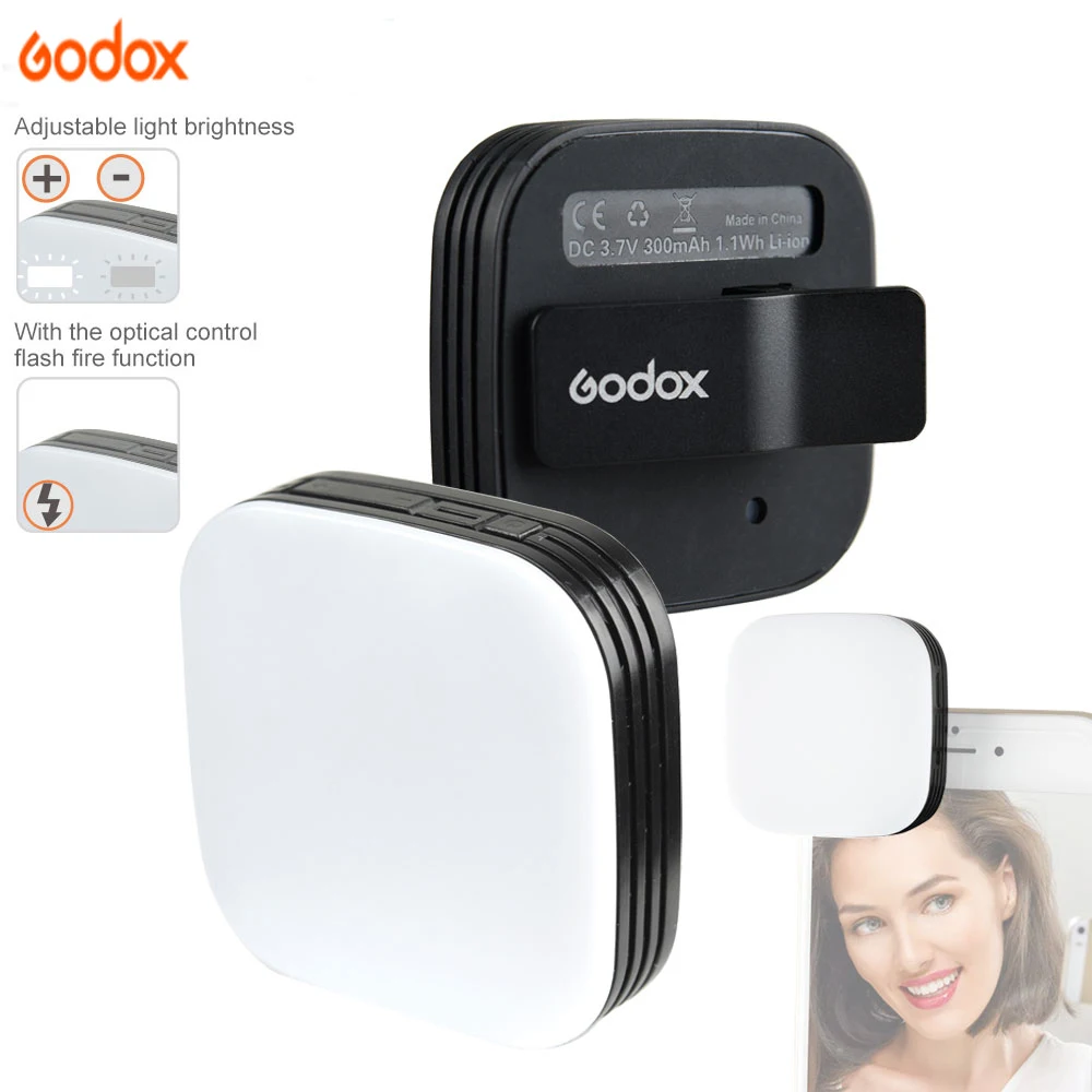 Godox LEDM32 LED Light built-in lithium battery Adjustable bright Portable Mini Selfie Mobile phone Lighting For Smartphone |