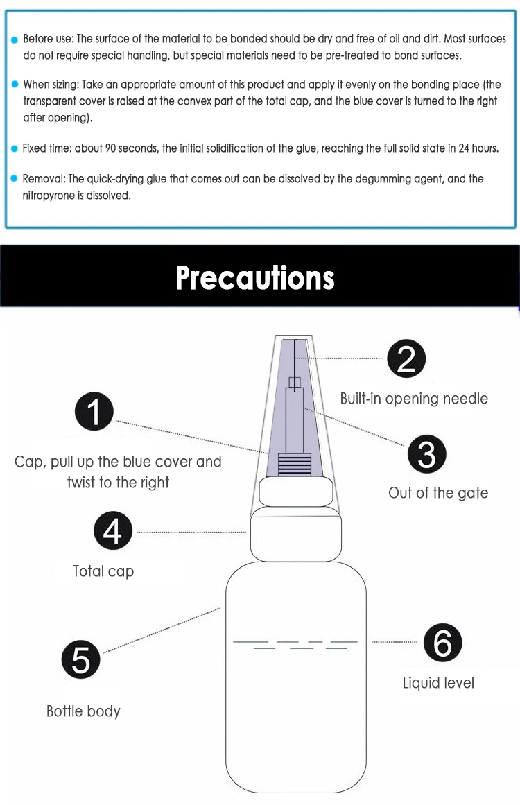 Сверхпрочный жидкий клей 401 быстрая фиксация быстродействующий для ручной