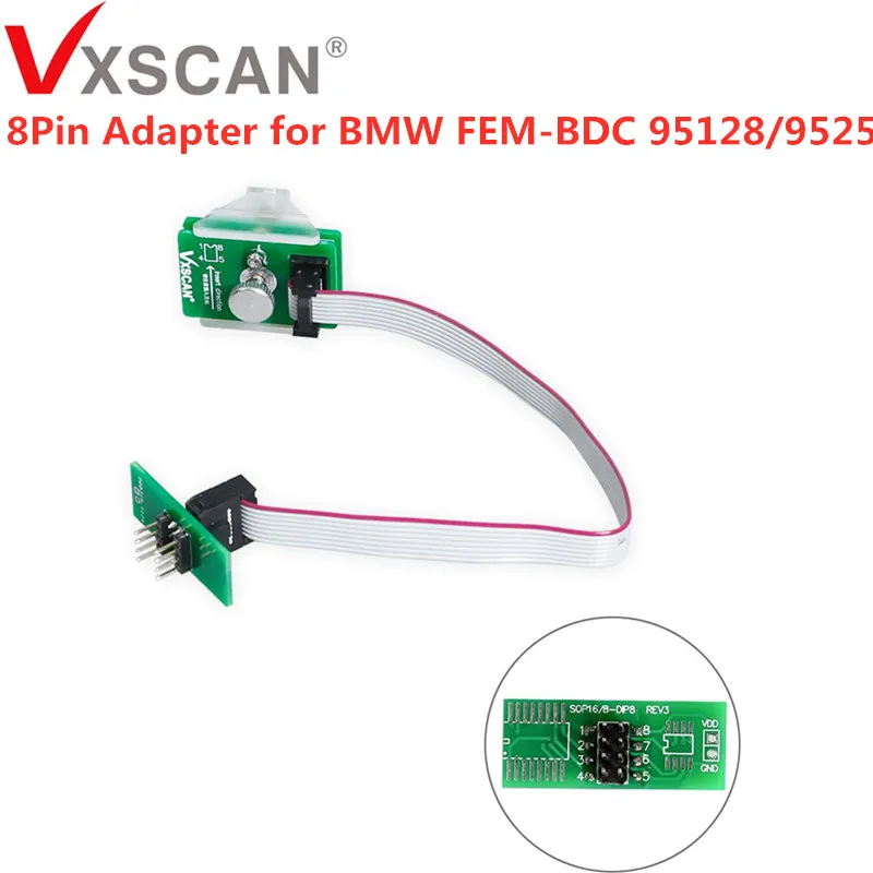 VXSCAN 8Pin адаптер FEM BDC 95128/95256 чип Противоугонный для чтения данных BMW VVDI Prog/CG Pro
