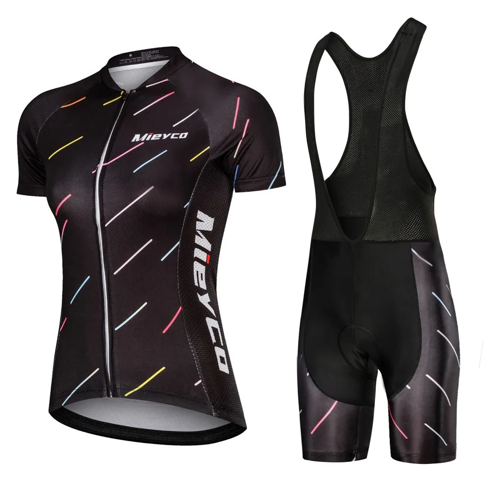 

Mieyco Multicolor Cycling Jersey Women Summer Short Sleeve Cycling Set MTB Lady Jersey Ropa Maillot Ciclismo Bike Clothing
