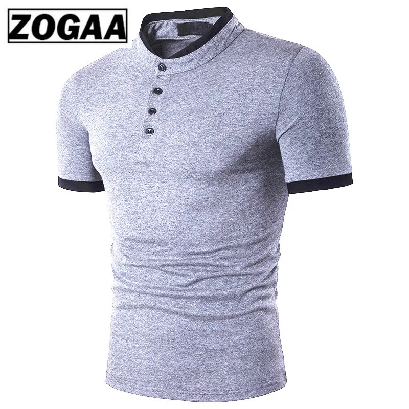 ZOGAA новые 2019 поло Для мужчин рубашка хлопок короткий рукав повседневные рубашки