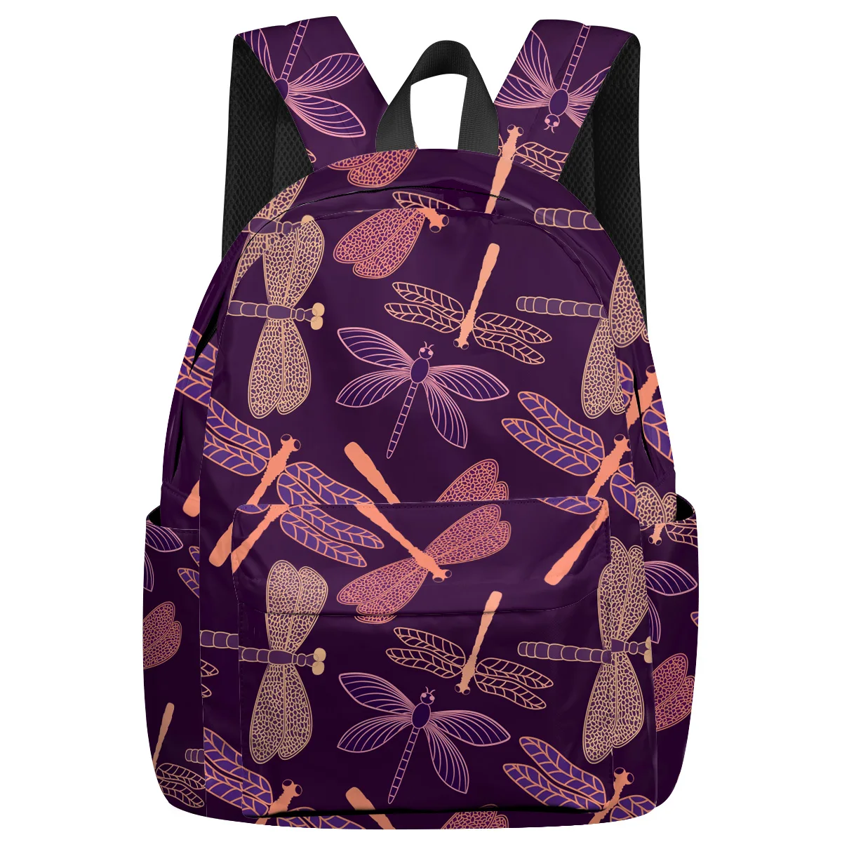 Стрекоза узор фиолетовый животное рюкзак насекомые студентов колледжа для