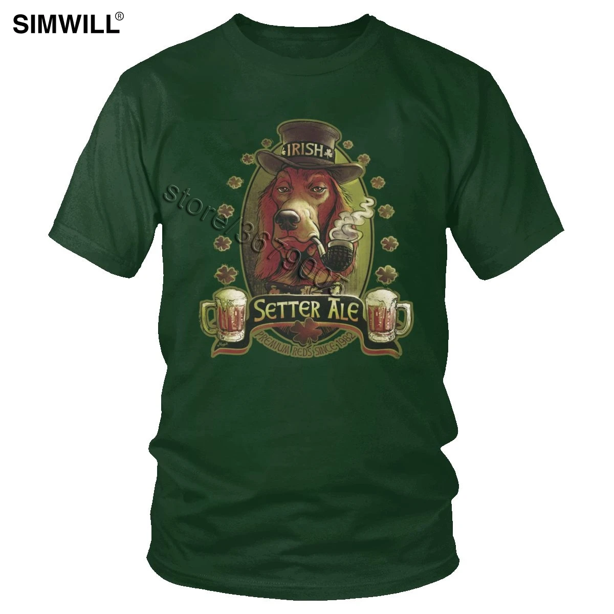 Трендовая новинка Мужская хлопковая футболка Irish Setter Red Ale Beer lover с коротким