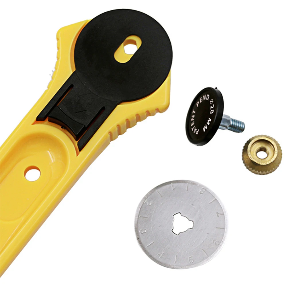 

11pcs/Set Hob 28mm Circular Rotary Cutter Quilt Cutting Tool Yellow Accessories