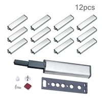 12pcssets cabinet door stopper buffer catches stainless steel push to open touch damper bumper magnetic quiet closer