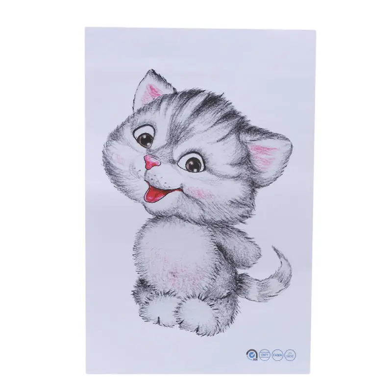 Новые милые наклейки на стену с котенком и котом дверь бабочки для ванной комнаты