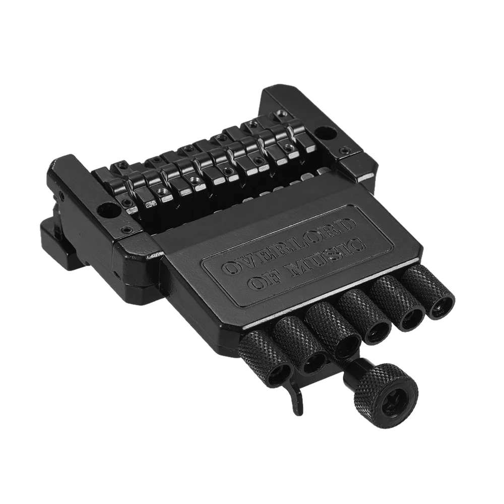 

6-string Electric Guitar Tremolo Tailpiece Bridge System for Headless Guitar Part Black
