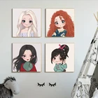 Disney Мультфильм Эльза Принцесса Коллекция картины на холсте серия принцесс плакаты печать на стене картина для гостиной домашний декор
