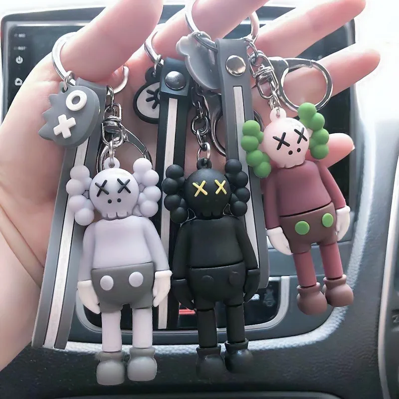 

Sesame Street Kaw Creativity Cute Cartoon Bomgom Bear Keychain Key Chain Violent Doll Bag Charm Keyholder Car Key Pendant Gifts