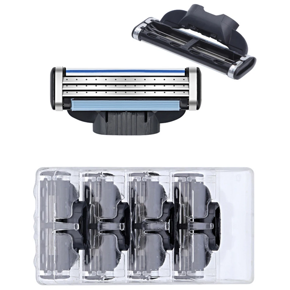

Men's Safety Razor Blade 3-Layer Shaving Razor Blades For Manual Smooth Shaver Trimmer Blades Tool