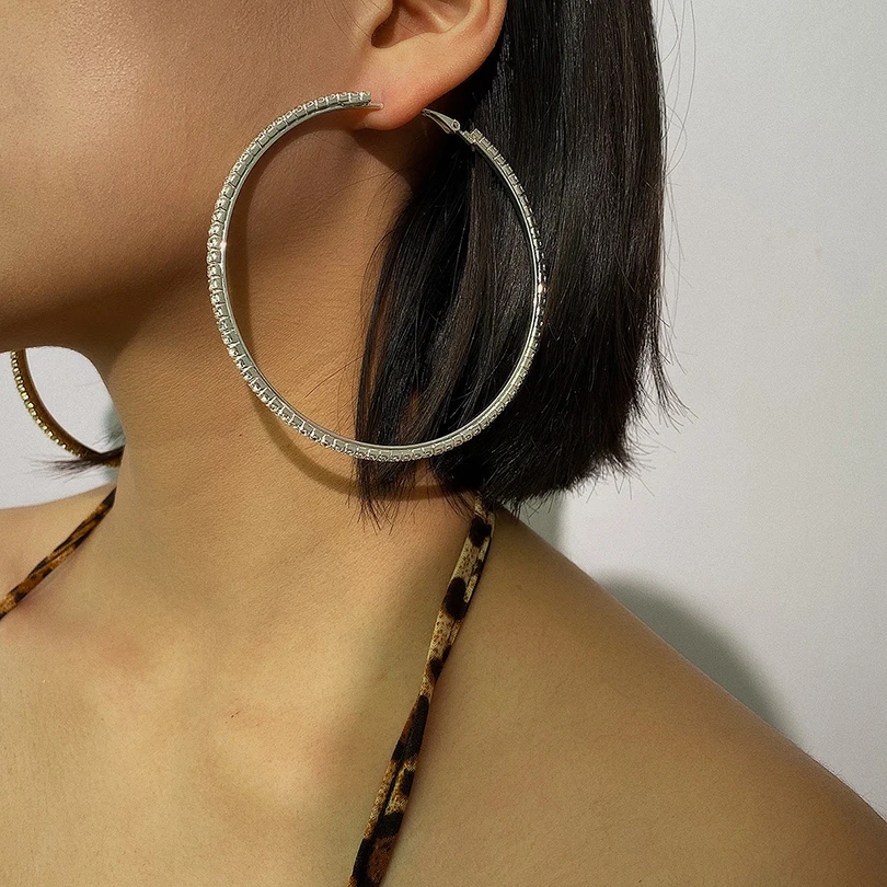 

Exaggerated Super Circle Punk Hip Hop Cерьги Earrings For Women Jewelry Kolczyki Pendientes Cережки Unusual Vintage Female