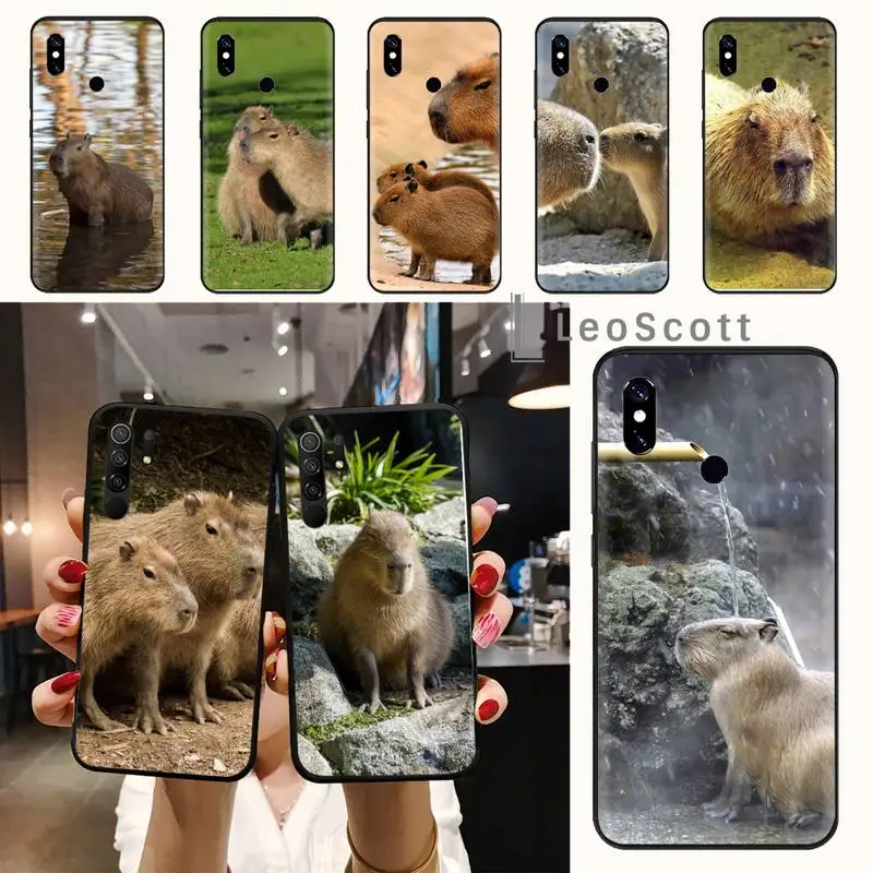 

Capybara cute animal Phone Case For Xiaomi Redmi note 7 8 9 t max3 s 10 pro lite funda shell coque cover