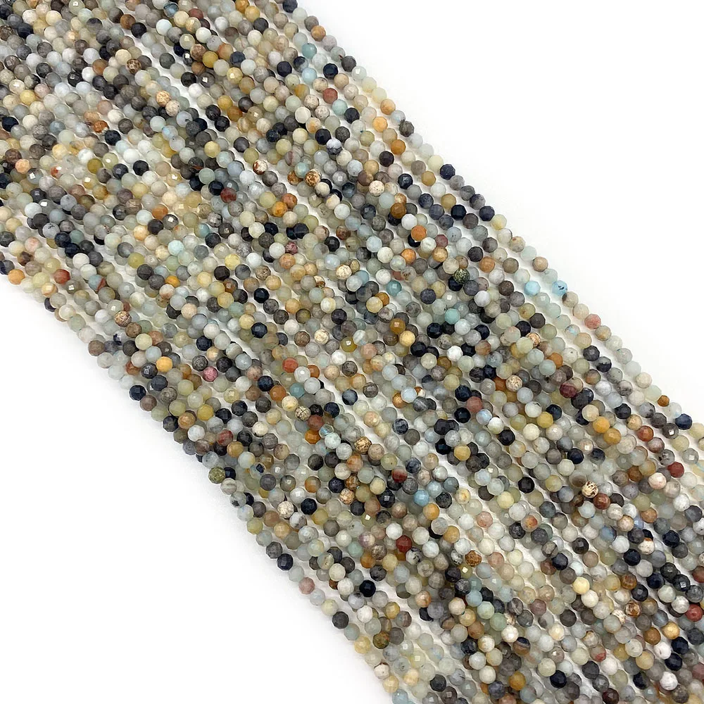 

Natural Crystal Loose Beads Round Faceted Jewelry DIY Making Bracelet Necklace Accessories 2/3/4 mm Jewelry Supplies
