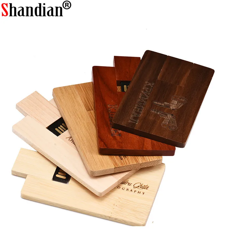 SHANGDIAN Carbonized bamboo Maple Деревянная Карта логотип 64 ГБ флеш-накопитель 4 8 16 32 Флешка USB 2 0