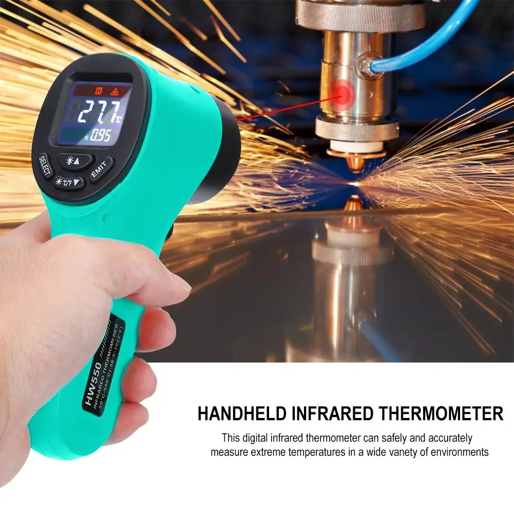 

Electronic Thermometer Infrared Digital Industrial Thermometer With LCD Display For Industrial Household Infrared Pyrometer