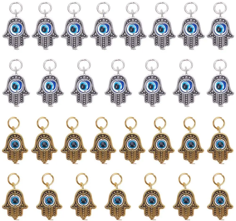 

1 коробка из 30 символов Фатимы, волшебные подвески для глаз, подвеска в античном стиле, серебряная фоторамка, подвеска «сделай сам», ожерелье...