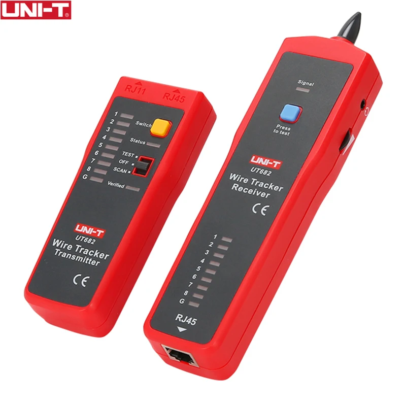 

UNI-T UT682 тестер сетевых проводов, трекер RJ11 RJ45, прибор для обнаружения проводки, прибор для проверки проводки, инструмент для тестирования про...