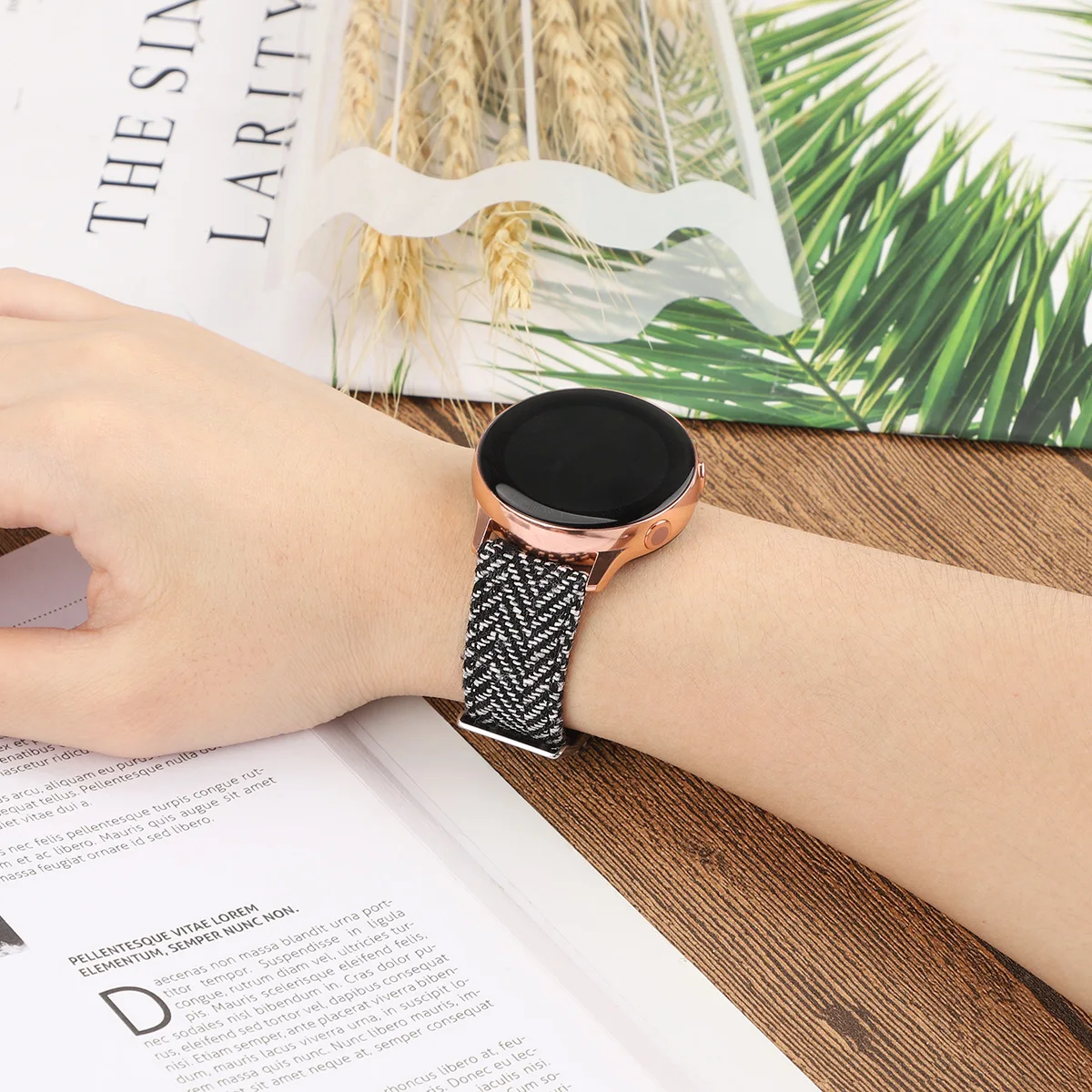 Для samsung Galaxy Watch Active 2 ремешок 20 мм нейлоновый джинсовый Холст Натуральная кожа