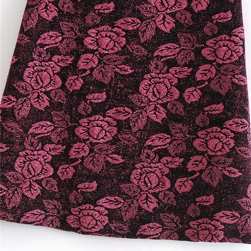 

Qeils Women 2021 Sexy Fashion Floral Print Velvet Mini Dress Casual Vintage Backless Cross Thin Straps Female Dresses Mujer