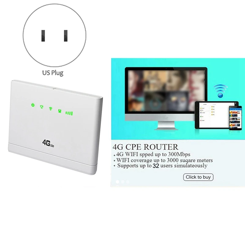 4G LTE маршрутизатор 150 Мбит/с CPE Wifi репитер модем Широкополосный со слотом для SIM